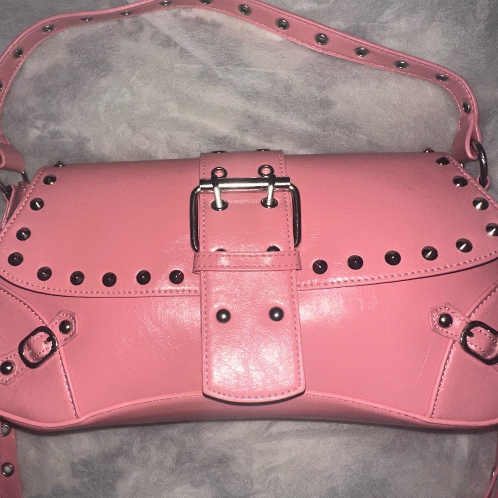 Pink Studded Women's Bag